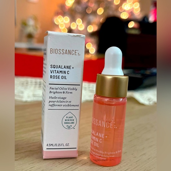 Biossance Squalane + Vitamin C Rose Oil 0.15oz/4.5mL Travel Size - Picture 2 of 3